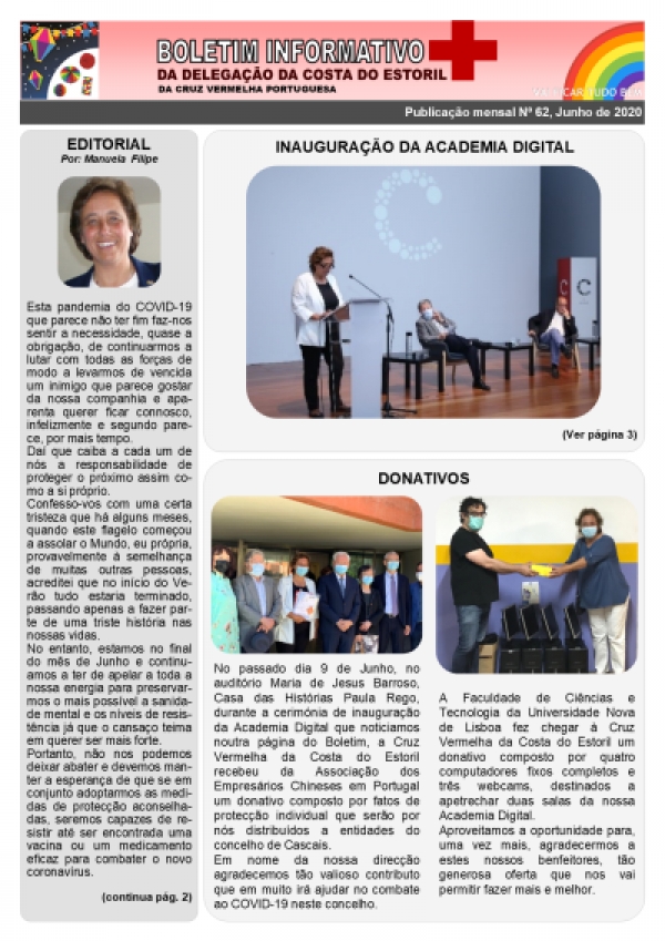 Boletim Informativo 62, Junho de 2020